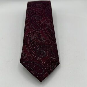 Joseph Abboud burgundy paisley tie